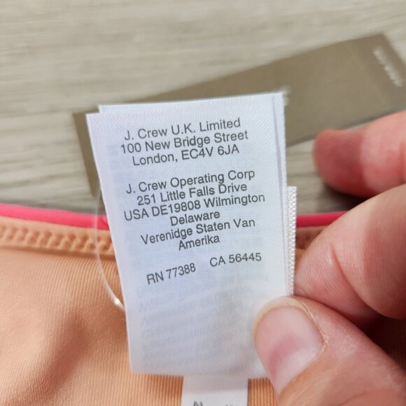 J. Crew Pink Curved Waist Cheeky Bikini Bottom New With Tags Womens Size XL - Picture 13 of 16